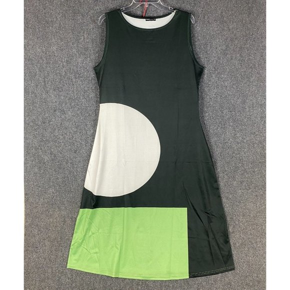 FHQ Dress Women's 2XL Maxi Multicolor Polyester Sleeveless XXL - Picture 1 of 7